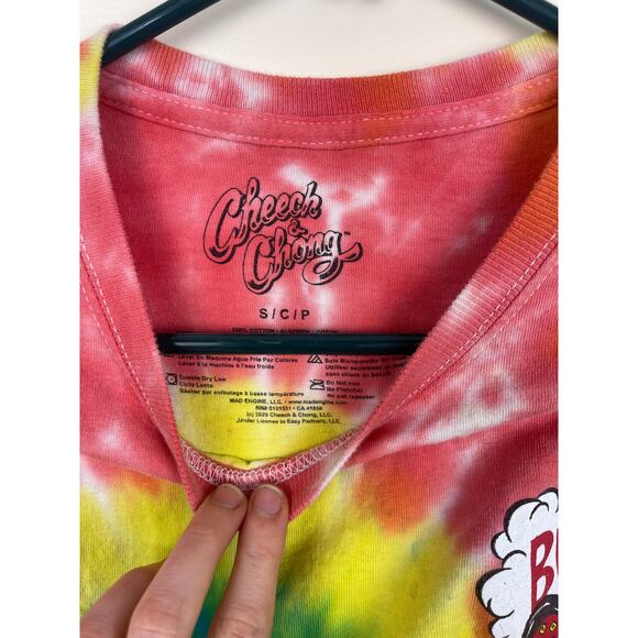 Men's Cheech and Chong Rainbow Tie Dye Buds T-shirt - Picture 4 of 4